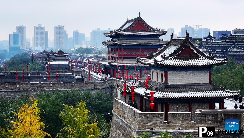 City view of snow-covered Xi