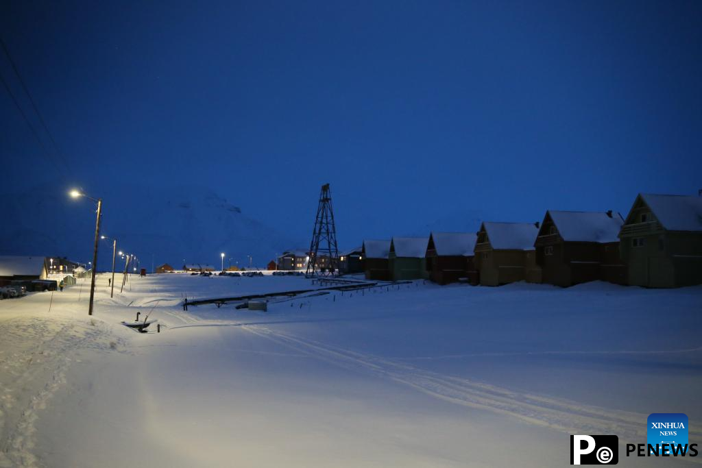 View of polar night in Norway