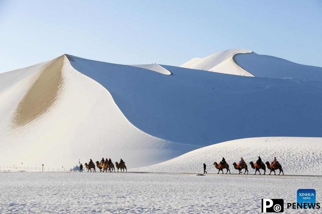 Snow scenery of Dunhuang in NW China