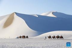 Snow scenery of Dunhuang in NW China