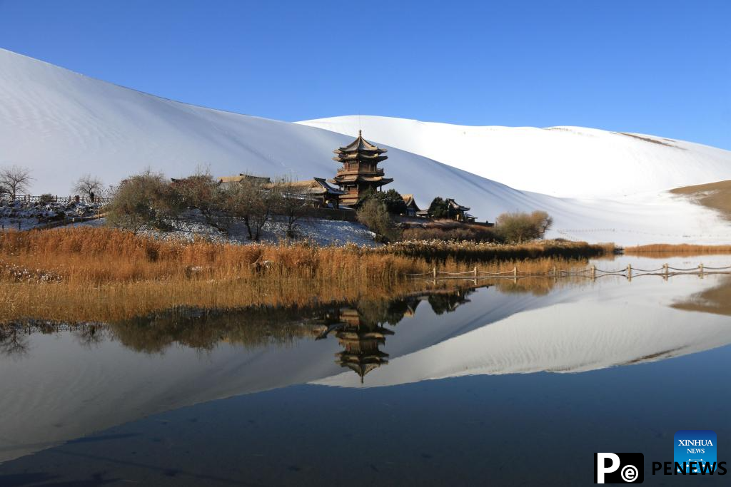 Snow scenery of Dunhuang in NW China