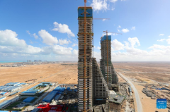 China-backed high-rise complex project starts capping in Egypt's New Alamein
