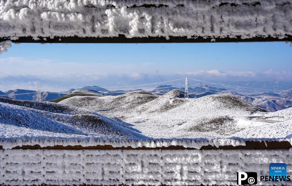 Snow scenery of Hezhang County in China