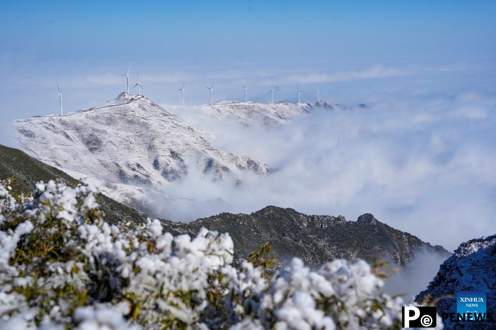 Snow scenery of Hezhang County in China