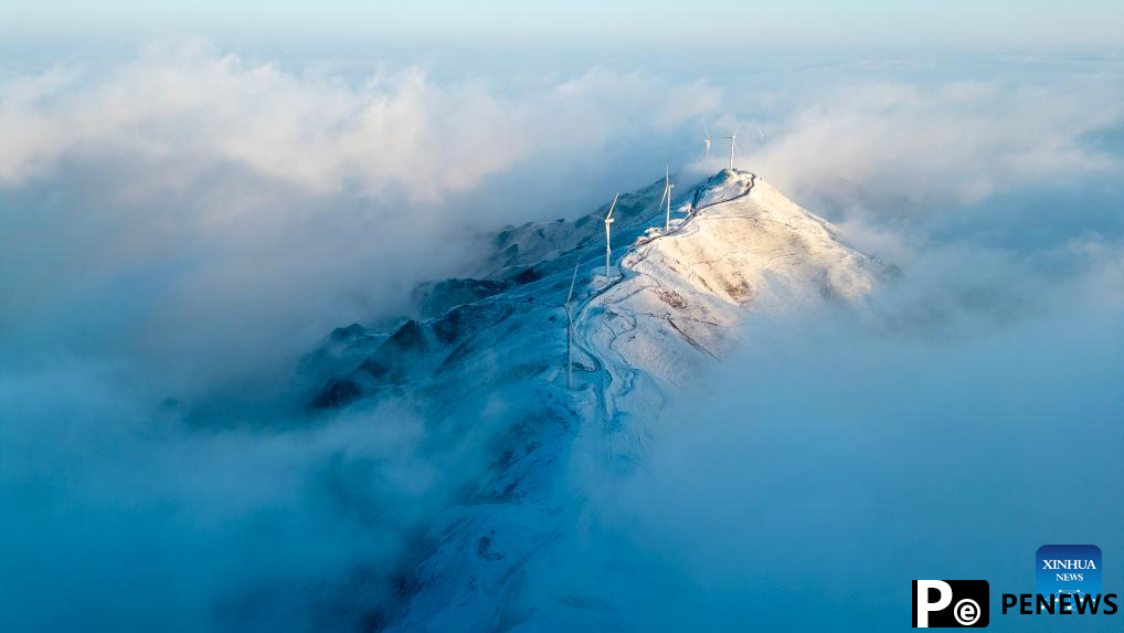 Snow scenery of Hezhang County in China