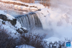 Snow scenery of Wudalianchi Geopark in Heihe, NE China