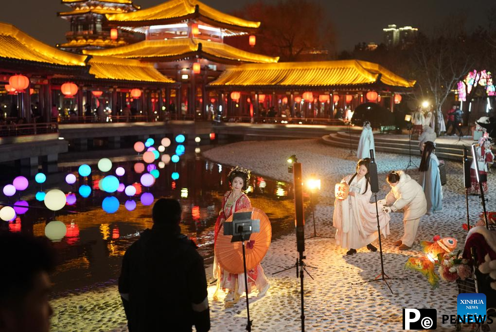 Light decorations seen in China