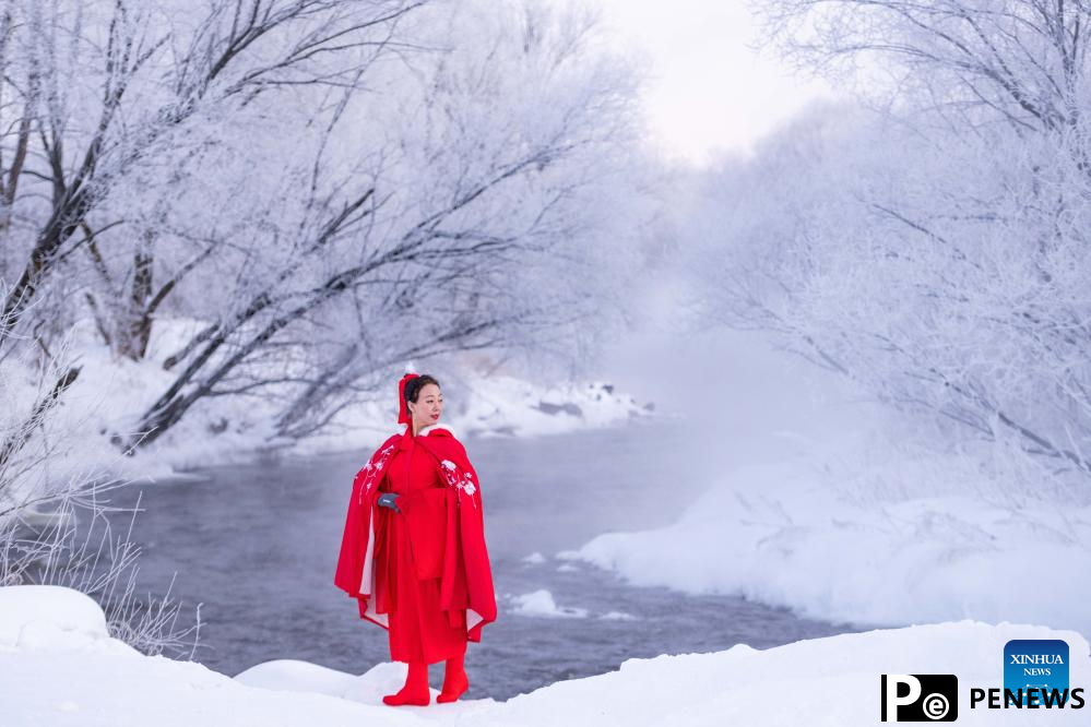 Rime scenery in Heilongjiang, NE China
