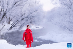 Rime scenery in Heilongjiang, NE China