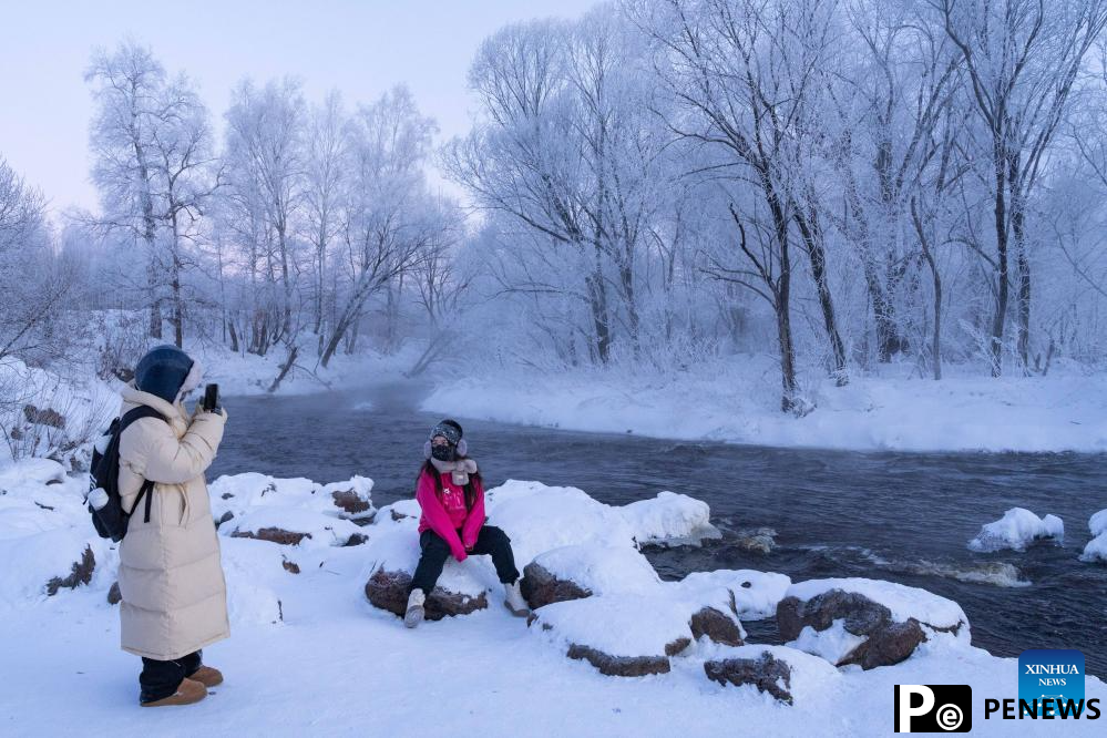 Rime scenery in Heilongjiang, NE China
