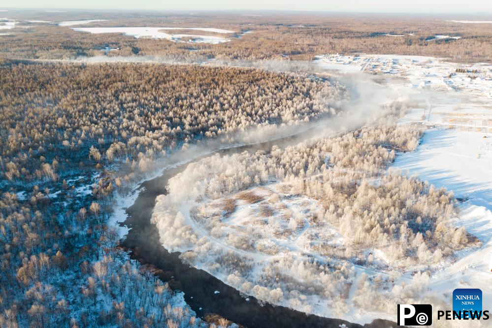 Rime scenery in Heilongjiang, NE China