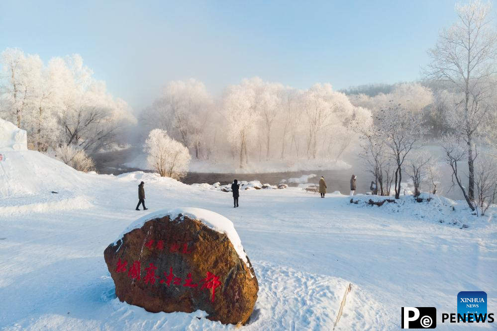 Rime scenery in Heilongjiang, NE China