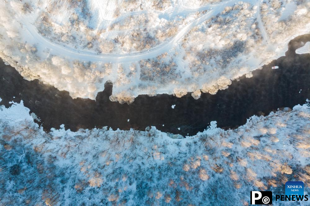 Rime scenery in Heilongjiang, NE China