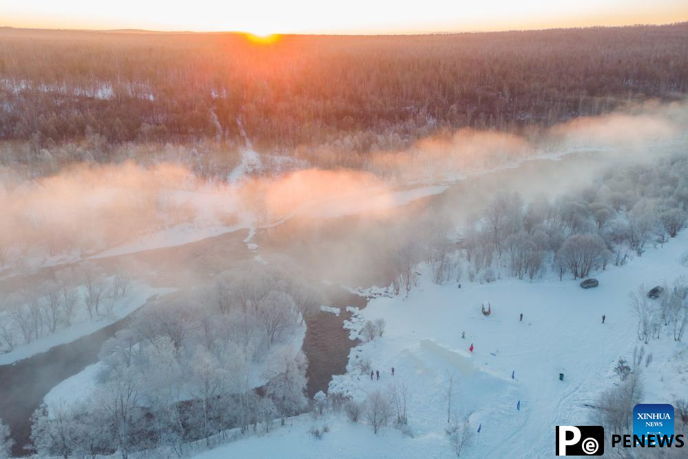 Rime scenery in Heilongjiang, NE China