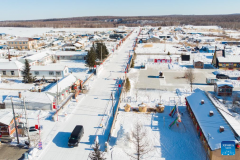 Winter scenery of township in Heilongjiang, NE China