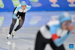 In pics: speed skating events at China's 14th National Winter Games