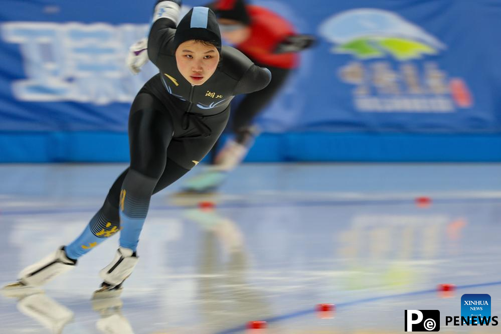 In pics: speed skating events at China