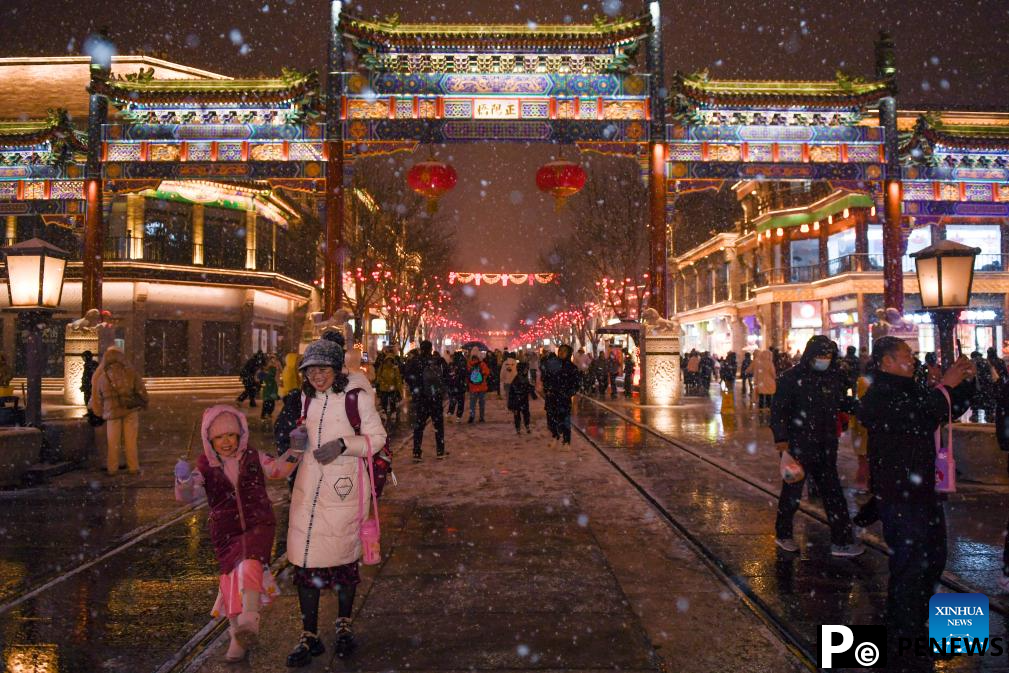 Snowfall hits Beijing