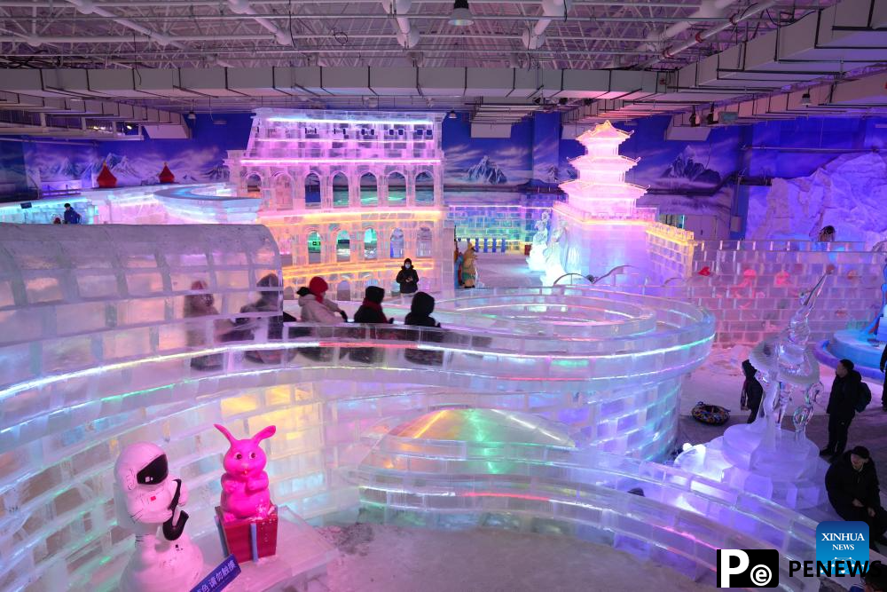 Ice and snow art gallery attracts tourists in Heilongjiang