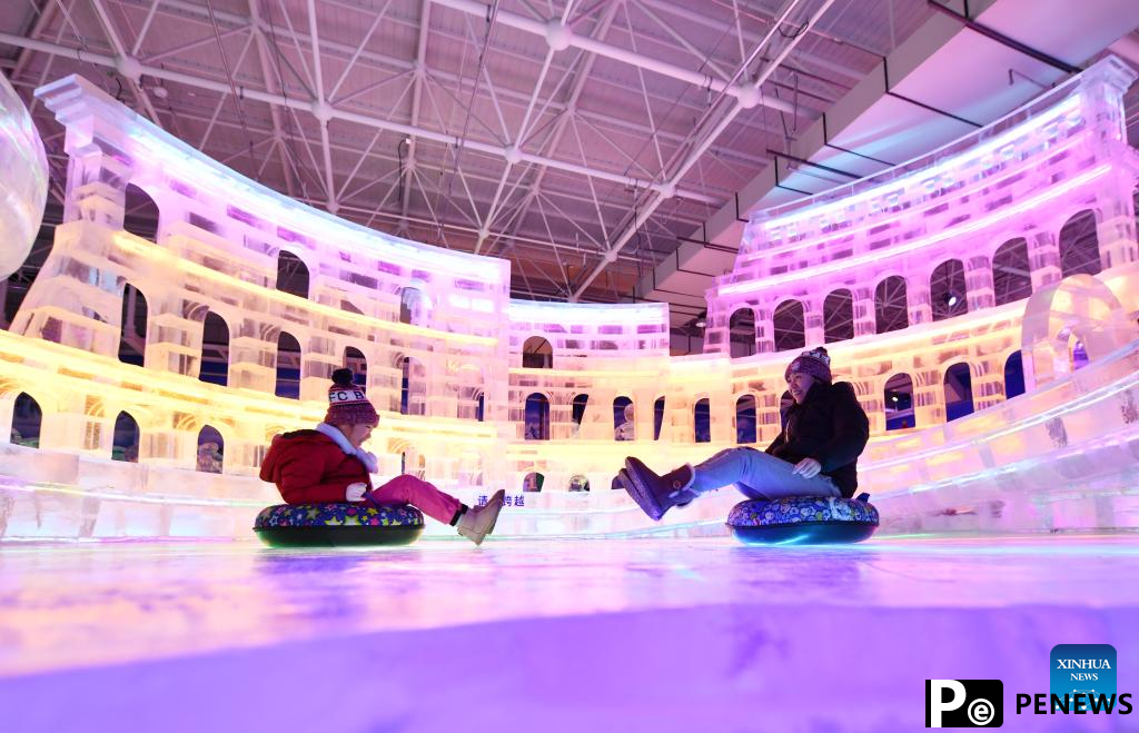 Ice and snow art gallery attracts tourists in Heilongjiang