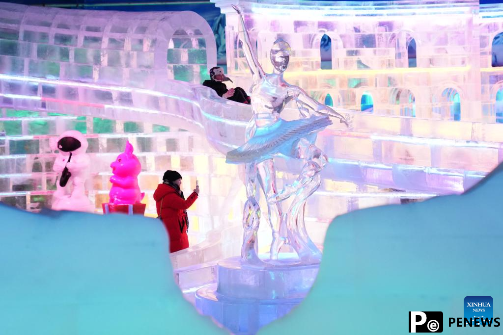 Ice and snow art gallery attracts tourists in Heilongjiang