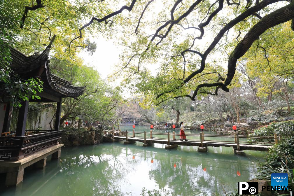 Spring scenery of Jichang Garden in Wuxi, E China