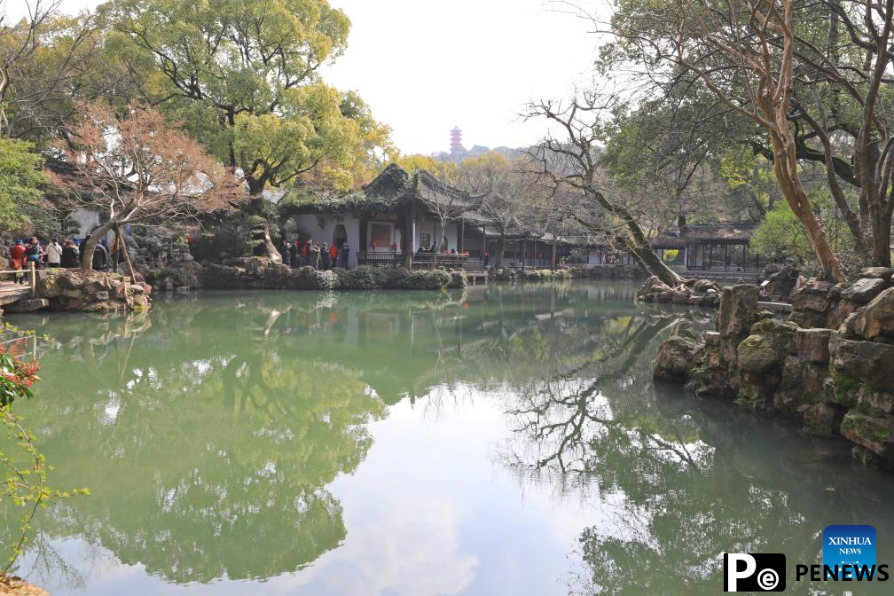 Spring scenery of Jichang Garden in Wuxi, E China