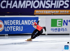 China's Lin advances at short track speed skating worlds