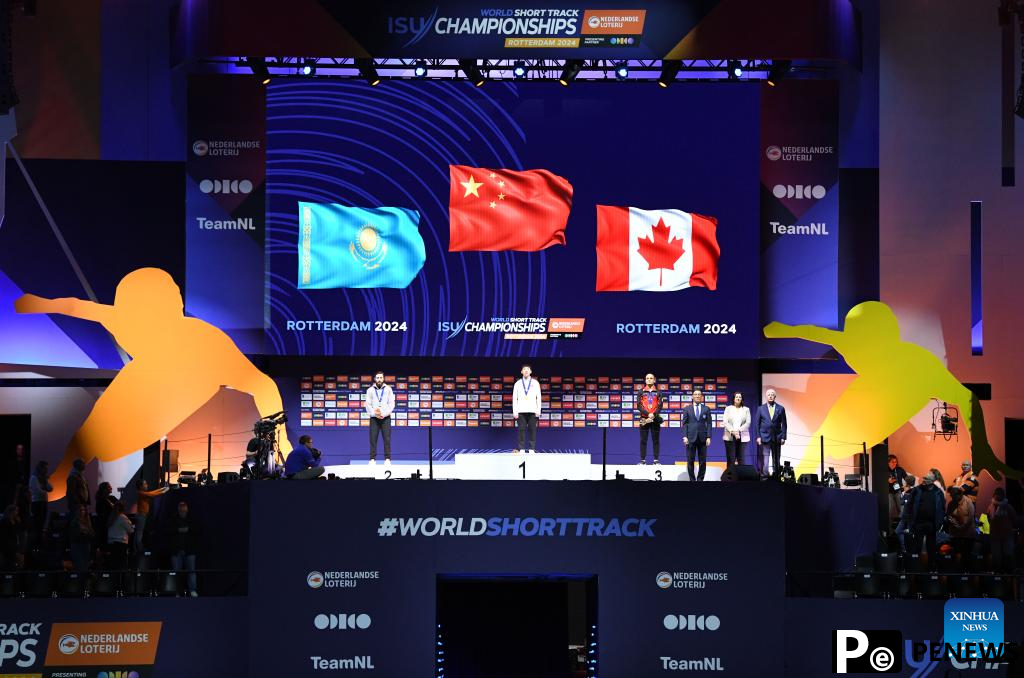 Lin Xiaojun wins 500m gold at short track speed skating worlds