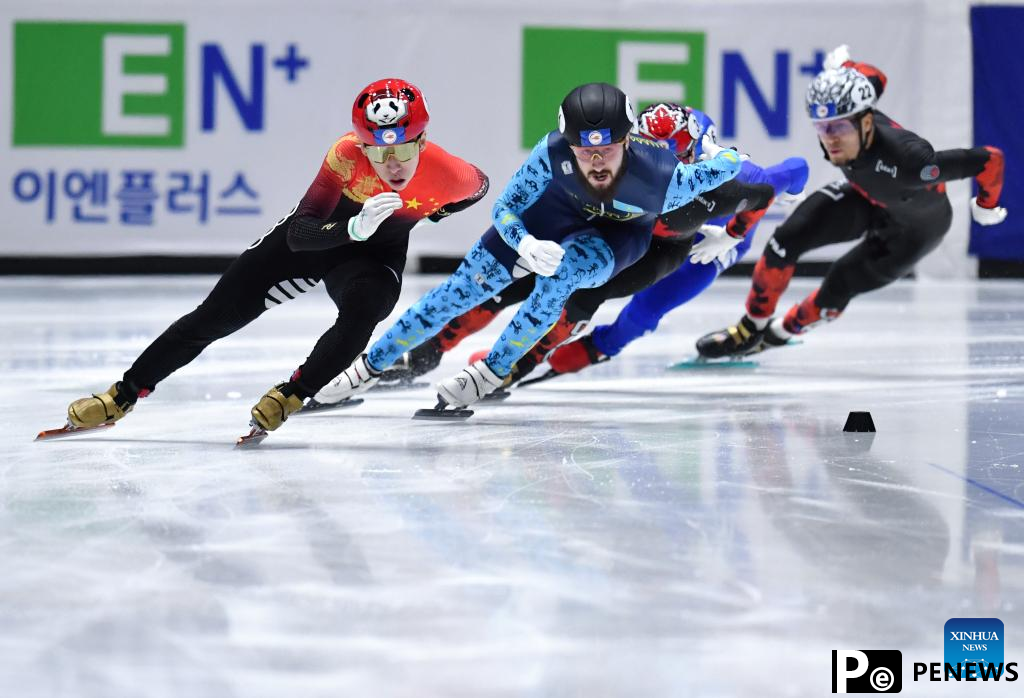 Lin Xiaojun wins 500m gold at short track speed skating worlds