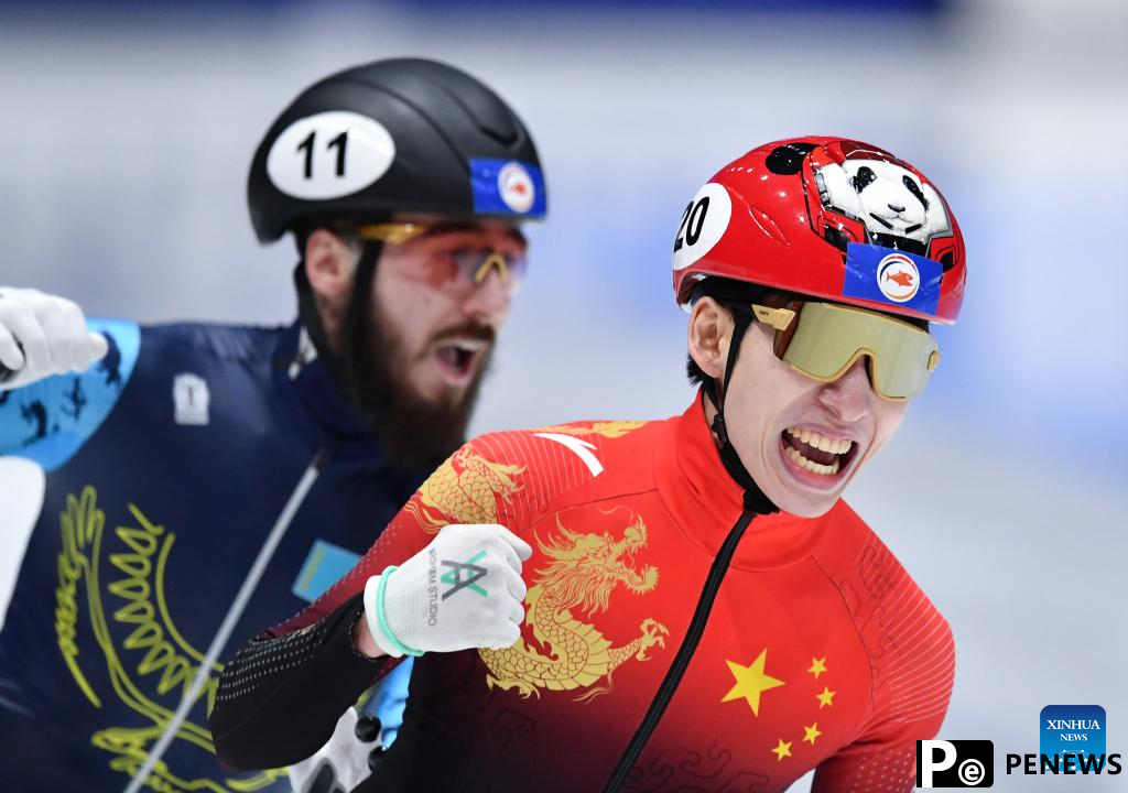 Lin Xiaojun wins 500m gold at short track speed skating worlds