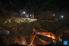 Rescue work continues after road collapse in S China's Guangdong