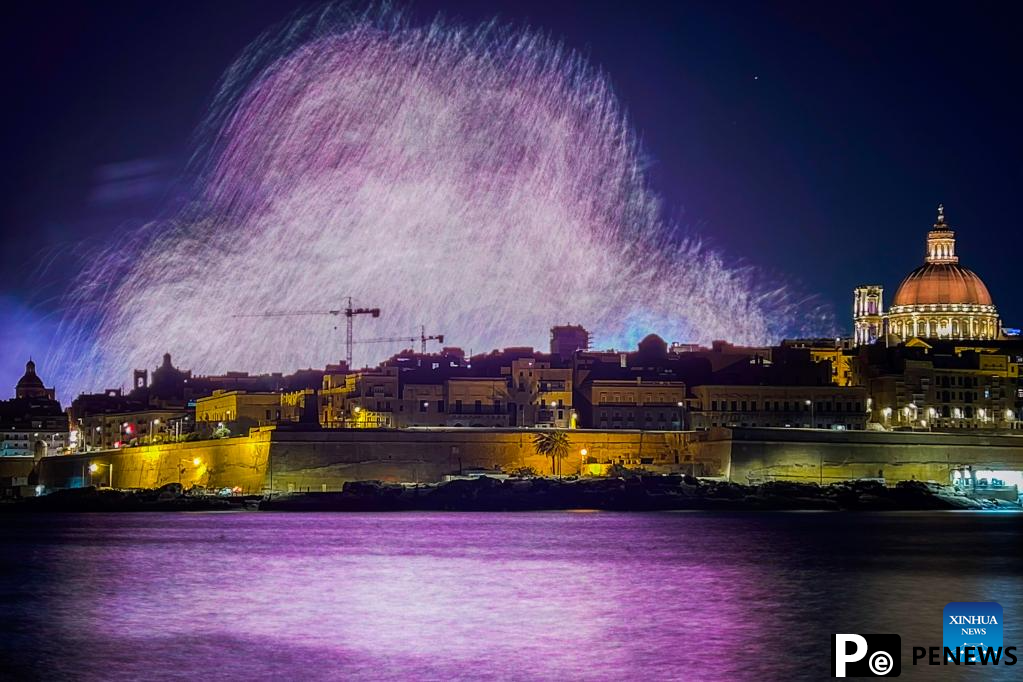 Malta International Fireworks Festival held in Sliema