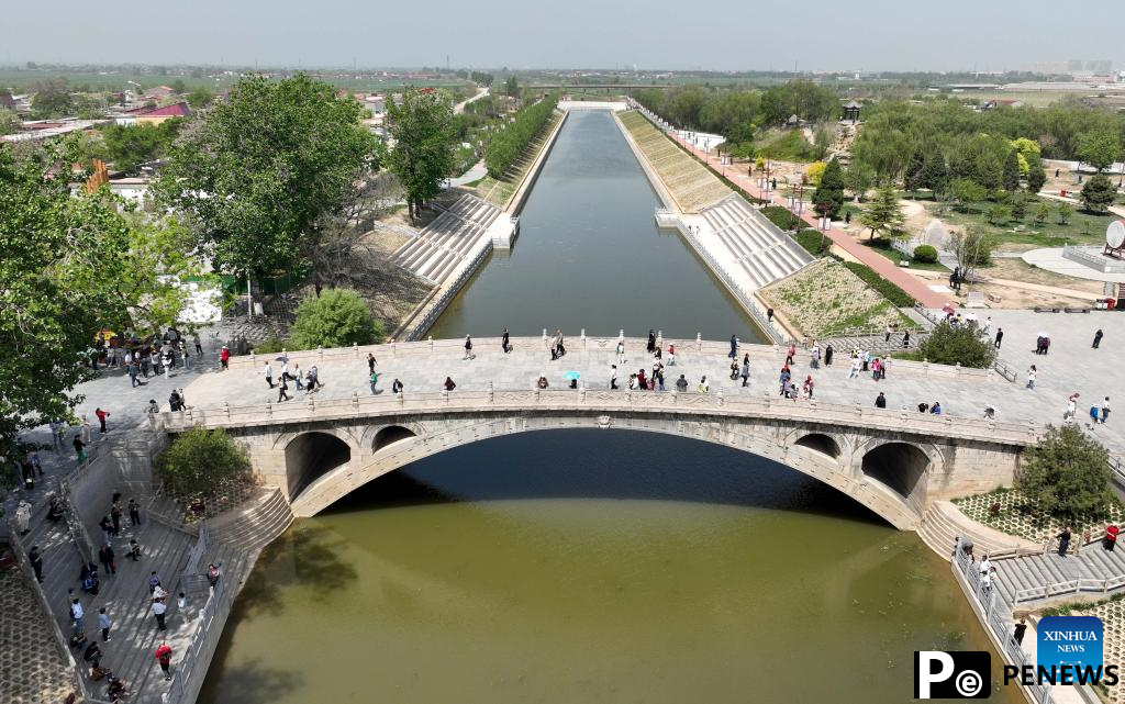 A glimpse of Zhaozhou Bridge scenic area in Hebei, N China