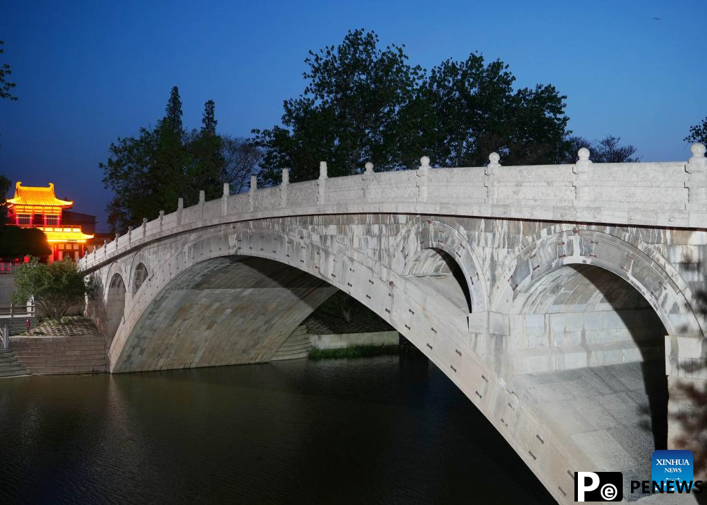 A glimpse of Zhaozhou Bridge scenic area in Hebei, N China