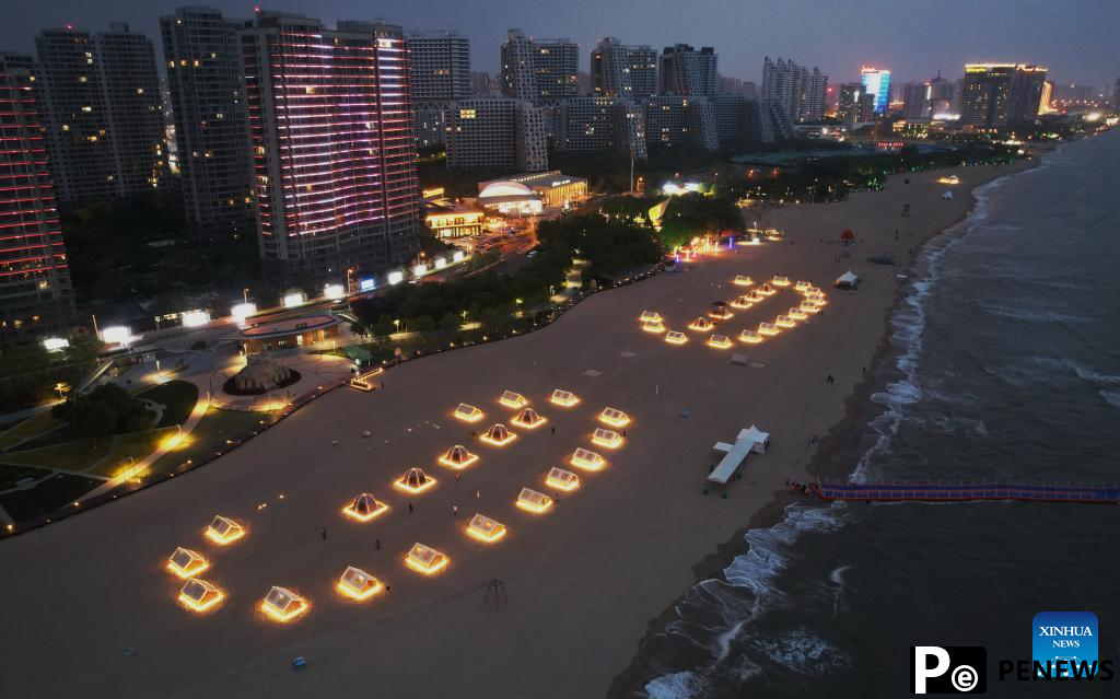 Newly opened camping attracts tourists in Qinhuangdao, N China