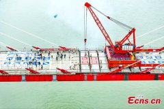 Rongshan Yangtze River Bridge connected in Sichuan