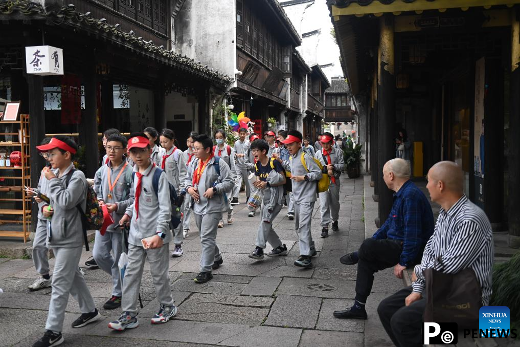 Revitalized Yuehe historical area becomes tourist attraction in Jiaxing, E China