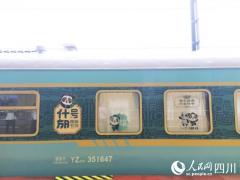 Chengdu debuts giant panda-themed tourist train
