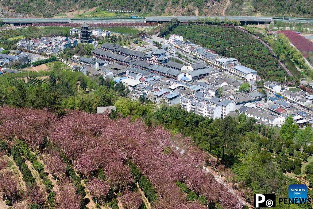 Scenery of Gouyuan Township in Xunyang, NW China