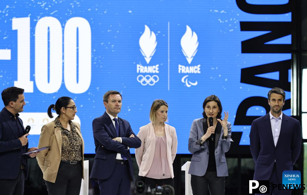 Ceremony held to celebrate 100-day countdown to Paris 2024 Olympic Games