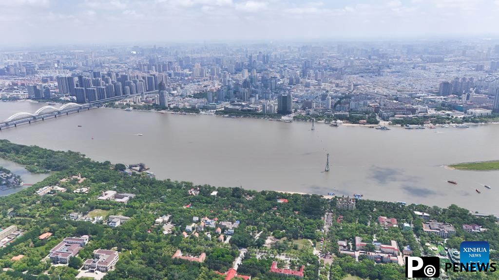 Aerial view of Heilongjiang Taiyangdao National Wetland Park