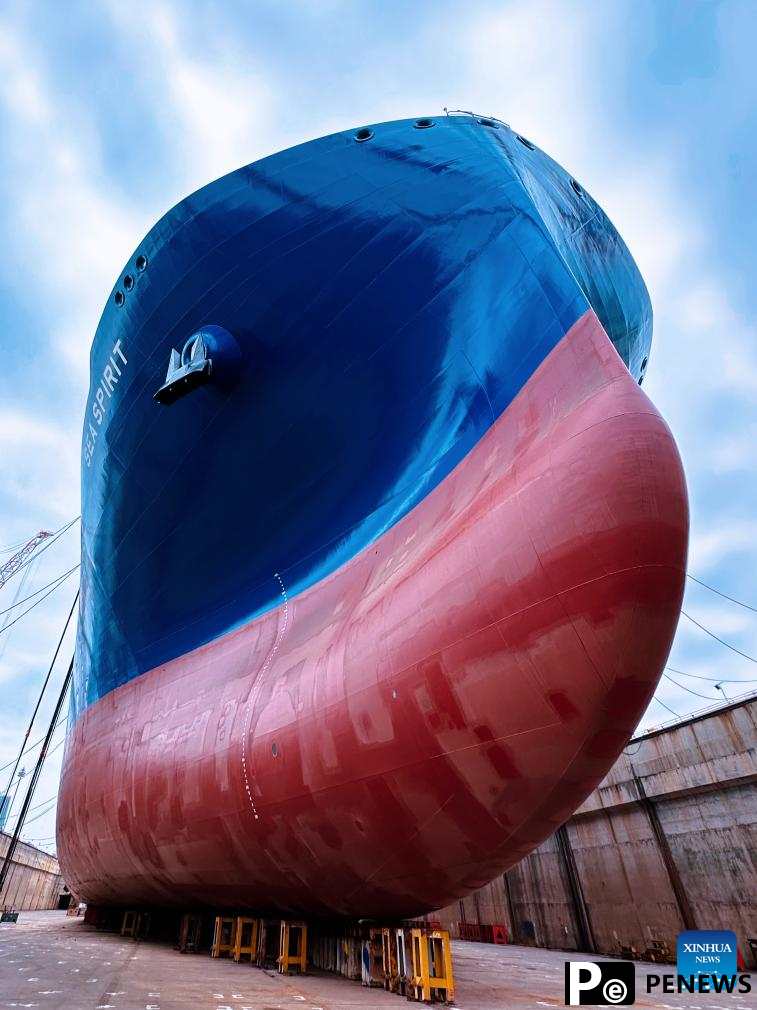 Domestically-developed large LNG carrier launched in NE China