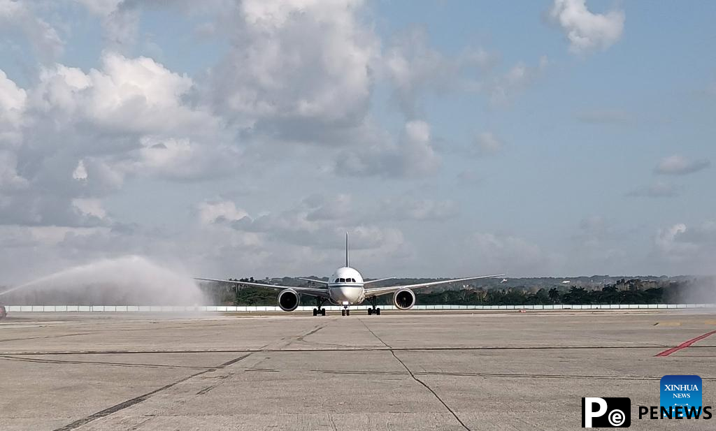 1st Beijing-Madrid-Havana flight arrives in Cuba