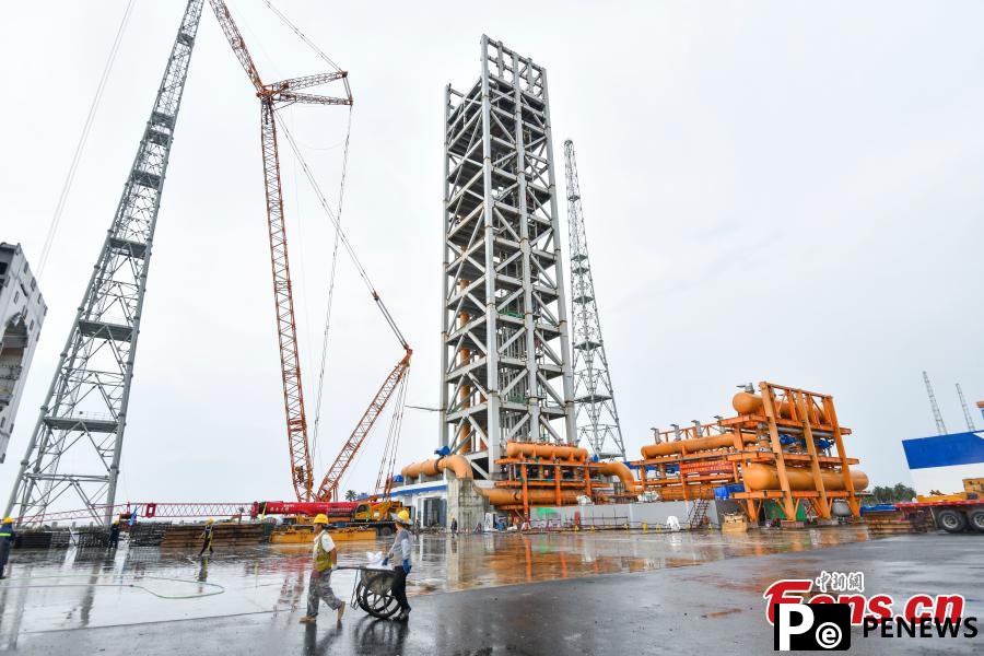 Construction of 2nd launch pad at Hainan commercial spacecraft launch site completed