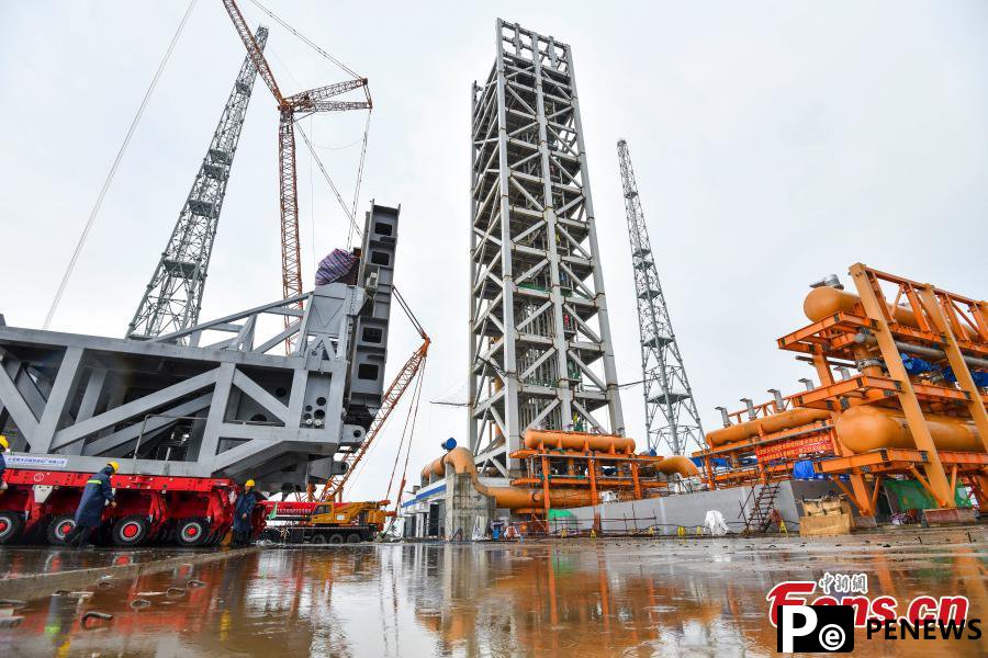 Construction of 2nd launch pad at Hainan commercial spacecraft launch site completed