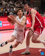 In pics: friendly match at women's basketball pre-Olympic warm-up series: China vs. Japan