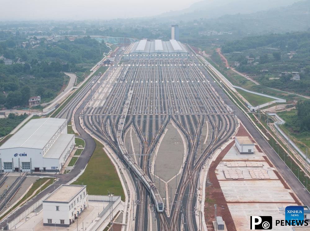 Tianfu high-speed train maintenance base put into use in SW China