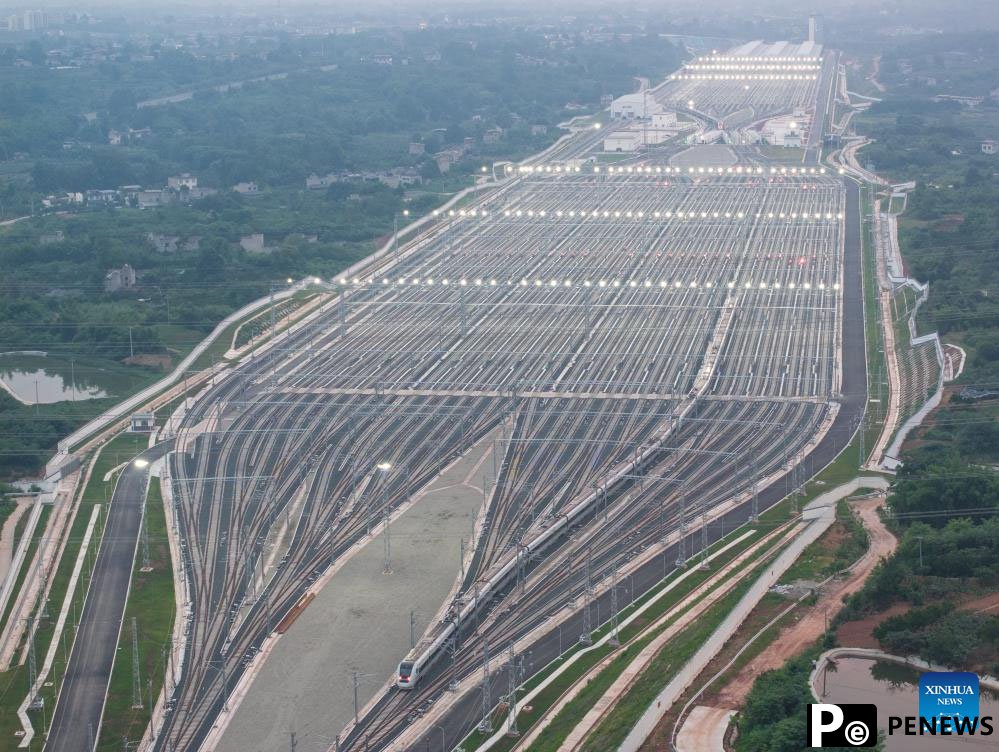 Tianfu high-speed train maintenance base put into use in SW China