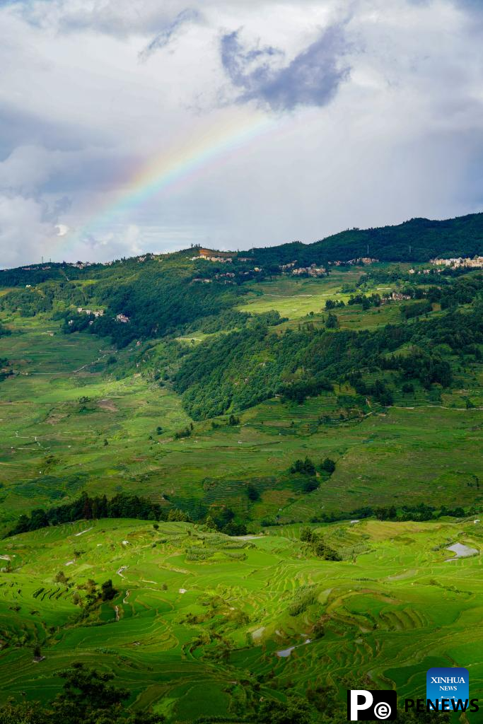 View of Hani terraced fields in Yunnan